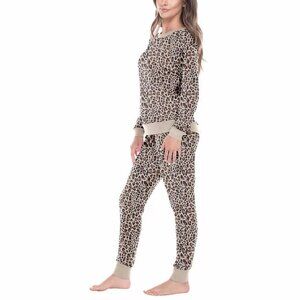Honeydew Women's Plus Size 2X Natural Leopard 2 Piece Pajama Loungewear Set NWT